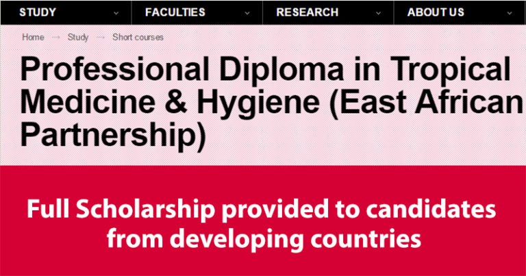 Professional Diploma Full Scholarships Medicine & Hygiene ...