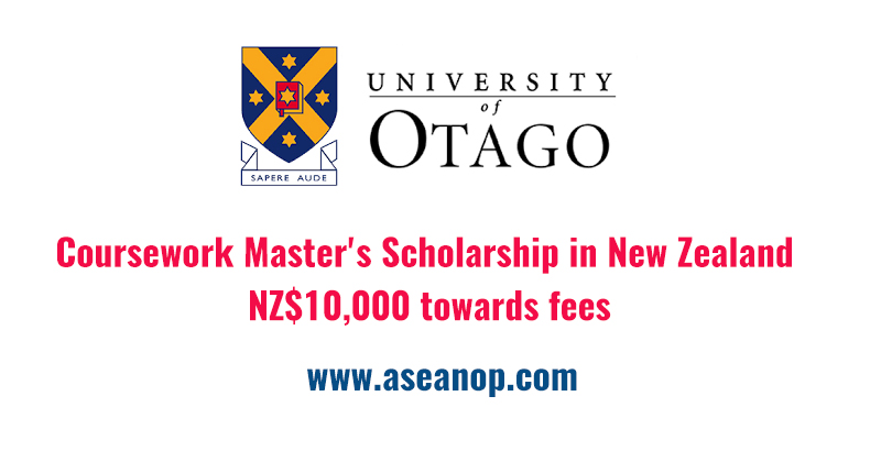 coursework masters scholarship otago