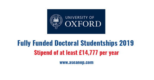 phd studentship at oxford university