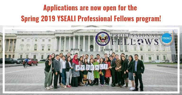 Applications are now open for the Spring 2019 YSEALI Professional