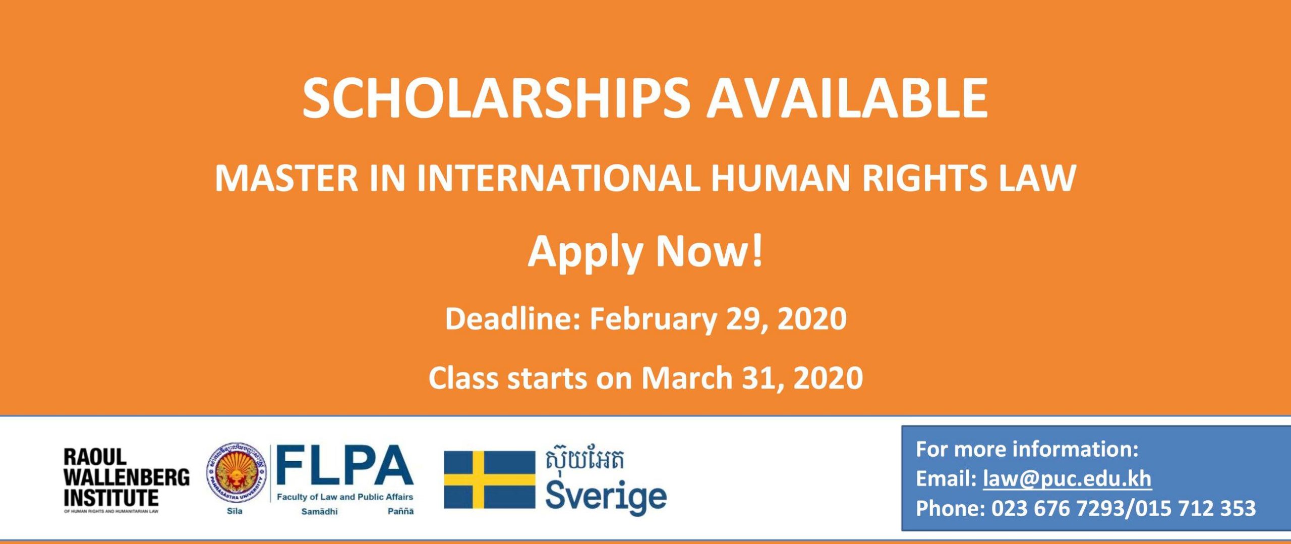 human rights phd scholarships