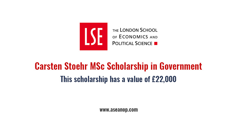 London School of Economics Carsten Stoehr MSc Scholarship in Government ...