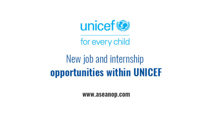 New job and internship opportunities within UNICEF - ASEAN Scholarships
