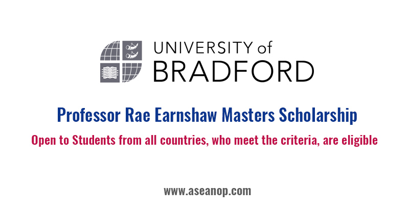 Professor Rae Earnshaw Masters Scholarship at University of Bradford, UK