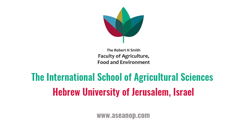 The International School of Agricultural Sciences at the ...