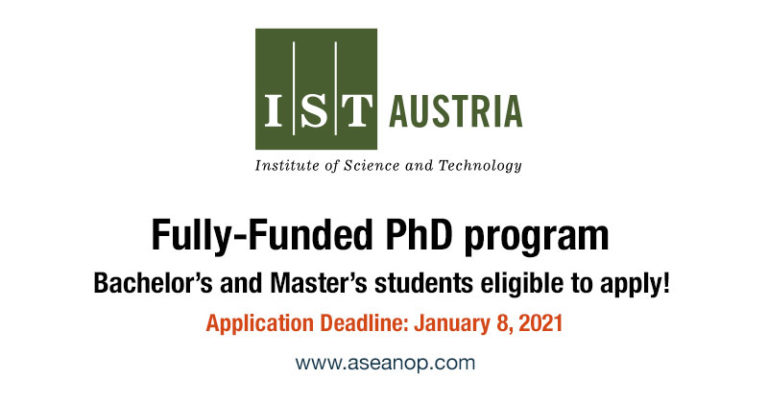 IST Austria fully-funded PhD positions - 2021