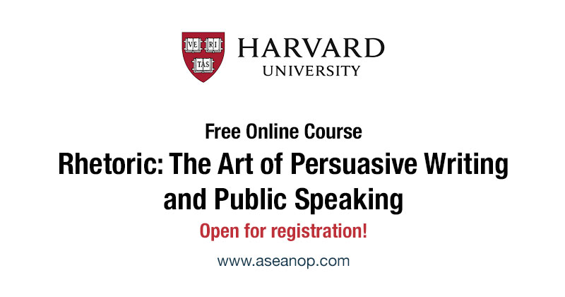 HarvardX: Rhetoric: The Art of Persuasive Writing and Public Speaking