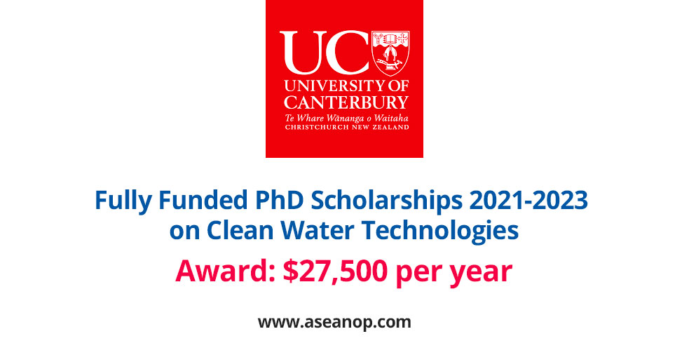 wastewater treatment fully funded phd scholarship for 2022