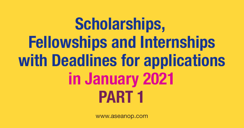 Prepare yourself: Scholarships with Applications ending in January 2021