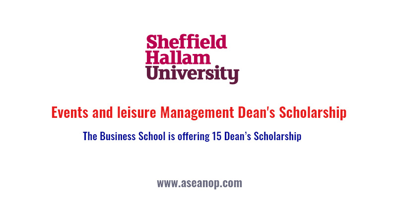 Events and leisure Management Dean's Scholarship at Sheffield Hallam ...