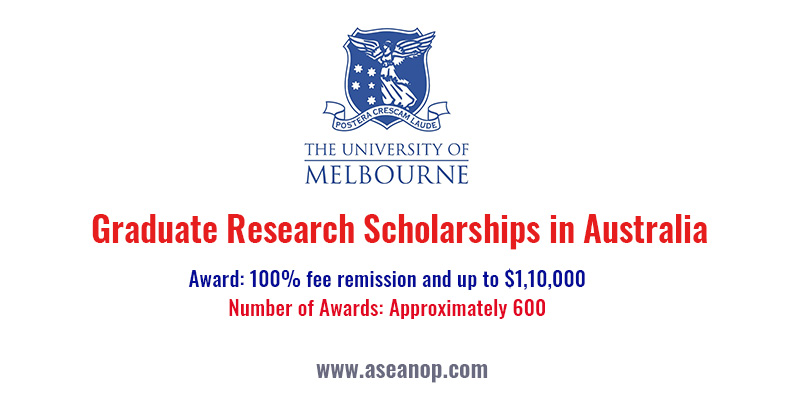 600 graduate research scholarships in australia