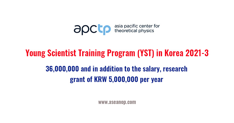 Young Scientist Training Program Yst In Korea 21 3 Asean Scholarships