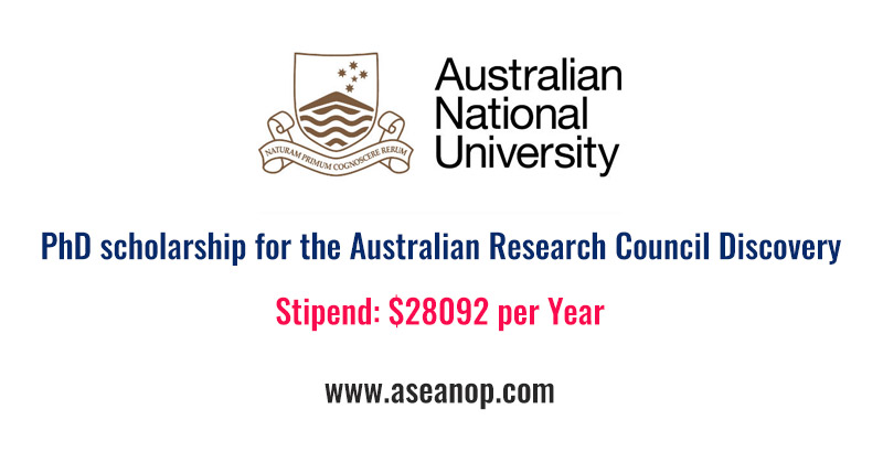 phd scholarship in australian national university