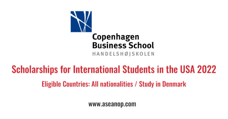 Copenhagen Business School Ph.D Scholarship in Denmark 2022 - ASEAN