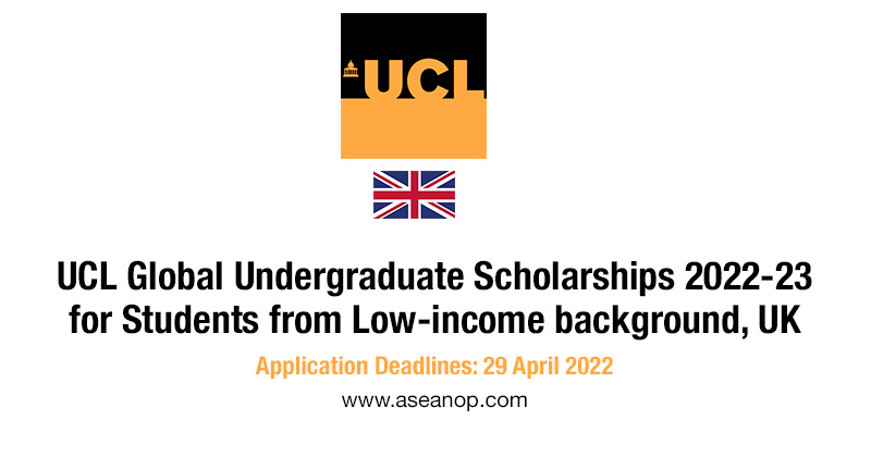2022 23 UCL undergraduate scholarships UK