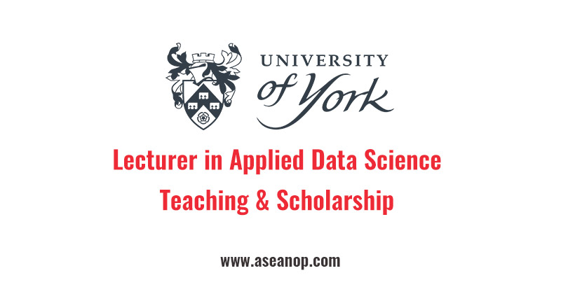 The University of York Lecturer in Applied Data Science (Teaching &  Scholarship) - ASEAN Scholarships