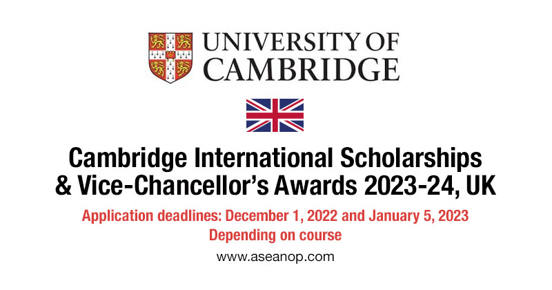 cambridge phd scholarships and awards uk 2023