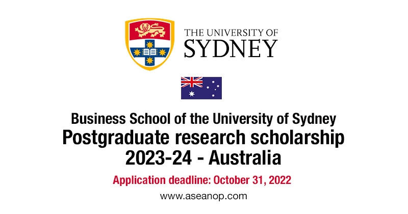 sydney university phd application deadline