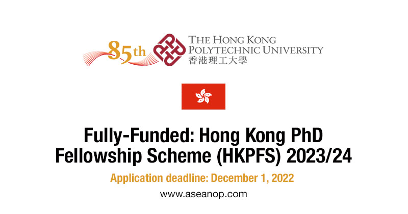 hong kong phd scholarship 2022