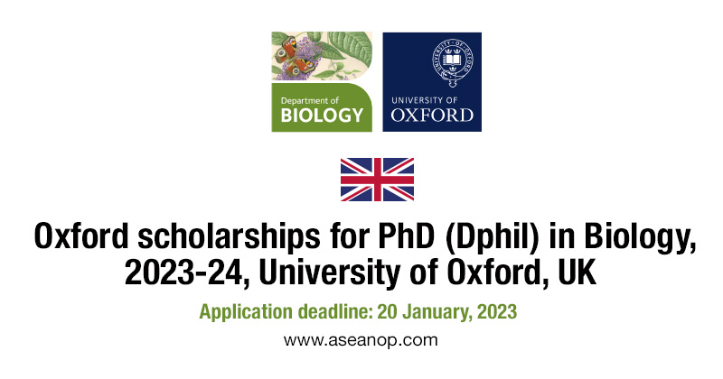 university of oxford phd biology