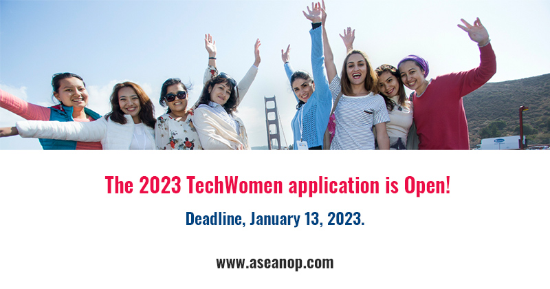 The 2023 TechWomen application is Open