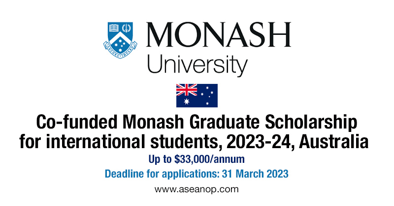 Co-funded Monash Graduate Scholarship (CF-MGS) for international ...