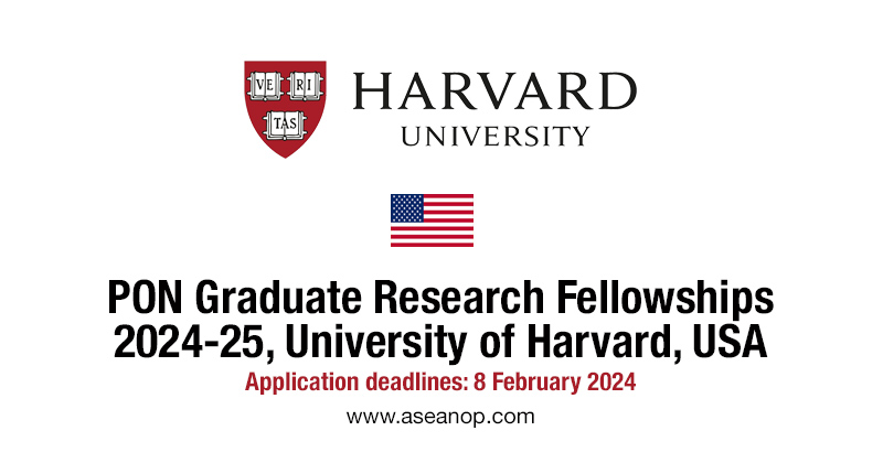 2024 25 PON Graduate Research Fellowship Harvard 
