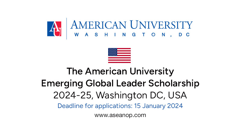 The American University Emerging Global Leader Scholarship 2024 25   2024 25 American University Emerging Leader Scholarship 