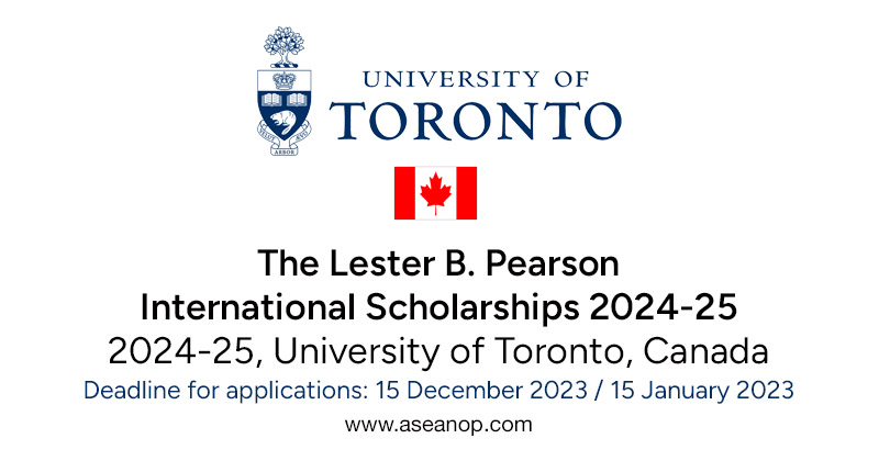 The Lester B. Pearson International Scholarships 2024-25, University Of ...